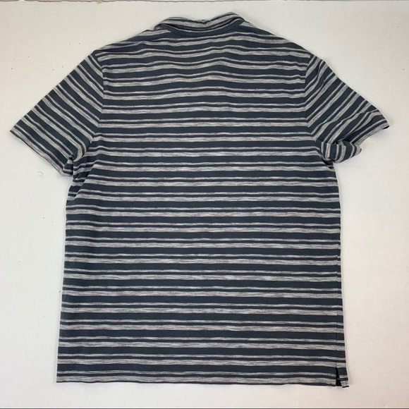 ✨5 FOR $25✨   Michael Kors Gray Stripe Short Sleeve Polo Shirt - Picture 7 of 7